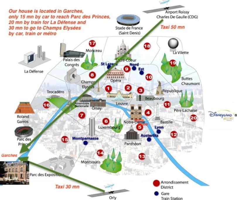 Appartement De 100M2 Dans Un Parc A 20 Mn Du Centre De Paris Garches Luaran gambar